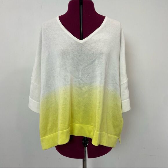 MarlaWynne Boxy Dip Dye Pullover Lightweight Cotton T-shirt Oversized Summer Top - Picture 10 of 10